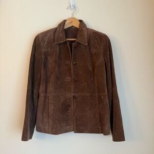 Liz Claiborne Brown Suede Leather Jacket